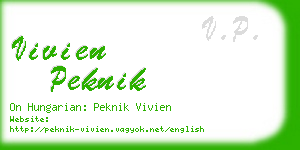 vivien peknik business card